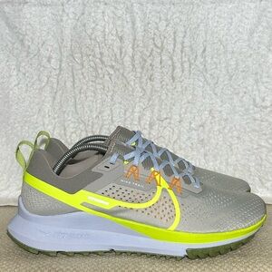Nike Pegasus React Trail 4 Mens Grey Athletic Running Sneakers Shoes SZ US 10.5